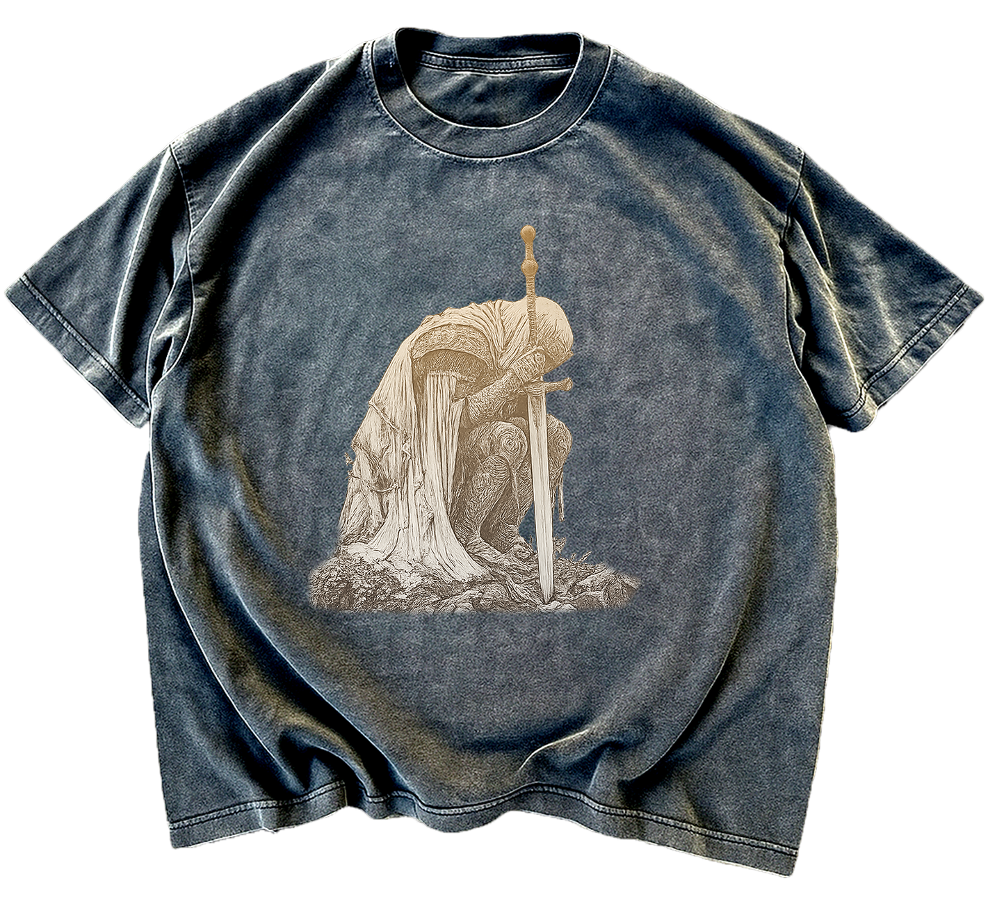 Elden Ring Maidenless Graphic Tee – Vintage Gamer Shirt on Comfort Colors C1717 Faded Black